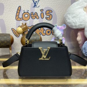 Replica Loius Vuitton Capucines East West Black - Best Fake Designer Bags