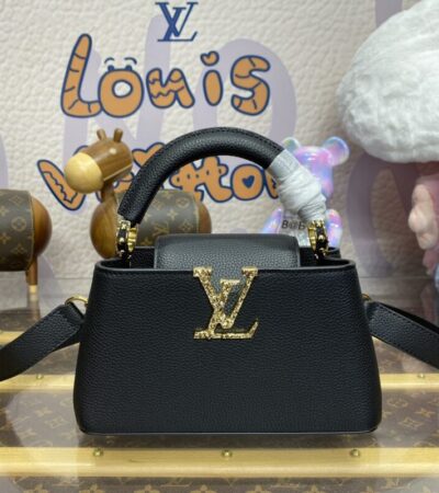Replica Loius Vuitton Capucines East West Black - Best Fake Designer Bags