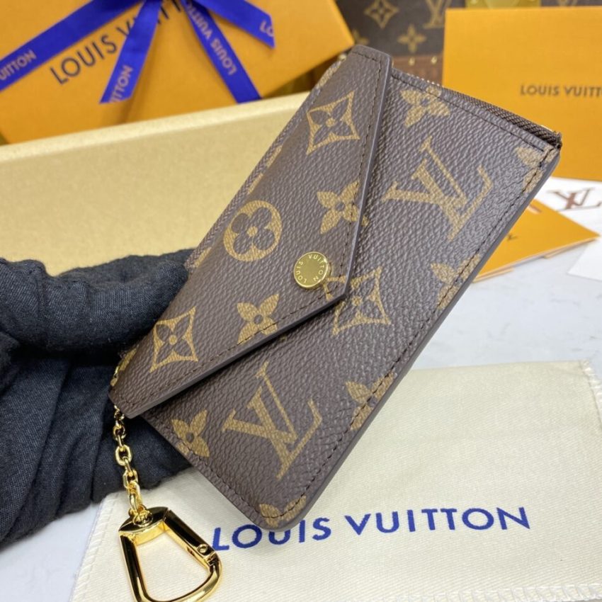 Replica Louis Vuitton Card Holder Recto Verso Brown - 1:1 designer replica handbag