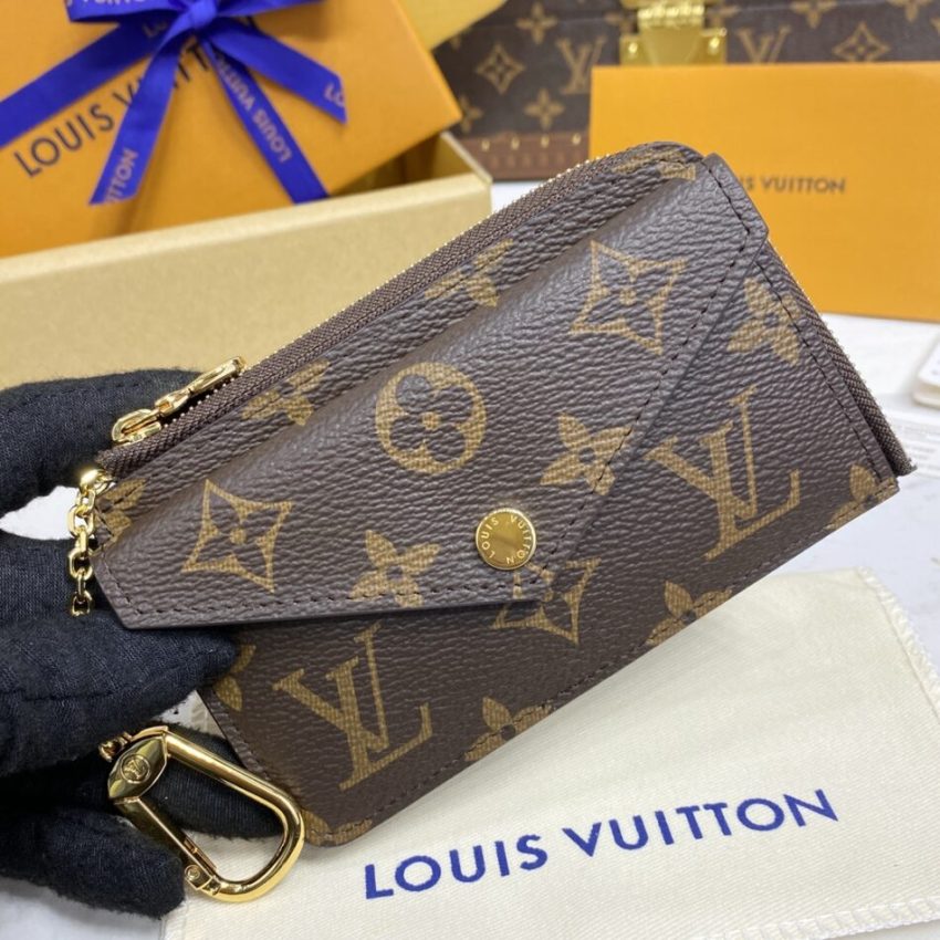 Replica Louis Vuitton Card Holder Recto Verso Brown - 1:1 designer replica handbag