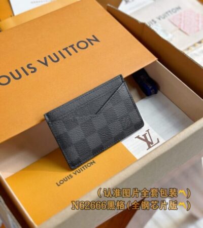 Replica Louis Vuitton Card Holder Black Grid - Best Fake Designer Bags