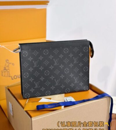 Replica Louis Vuitton Pochette Voyage Black - Best Fake Designer Bags