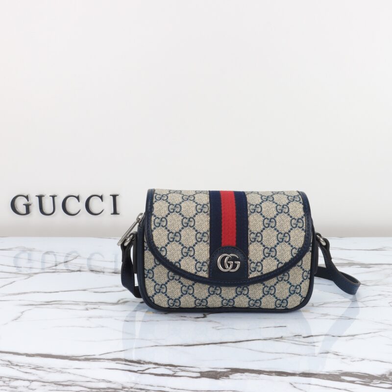 Replica Gucci  GUCCI Ophidia GG  Shoulder Bag Blue - Best Fake Designer Bags
