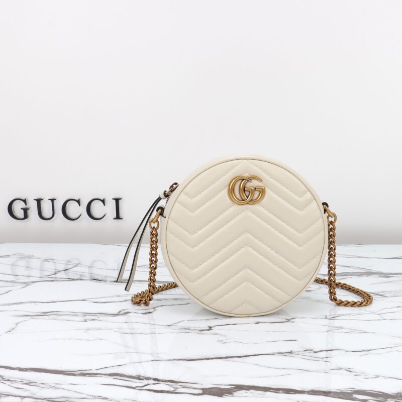 Replica Gucci GG Mormont Round White - Best Fake Designer Bags