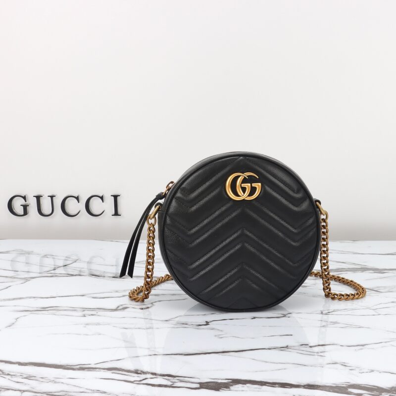 Replica Gucci  GG Mormont Round Black - Best Fake Designer Bags