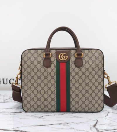 Replica Gucci   Briefcase  Canvas Beige - Best Fake Designer Bags