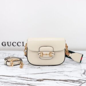 Replica Gucci Horsebit 1955 Double G Mini White - Best Fake Designer Bags