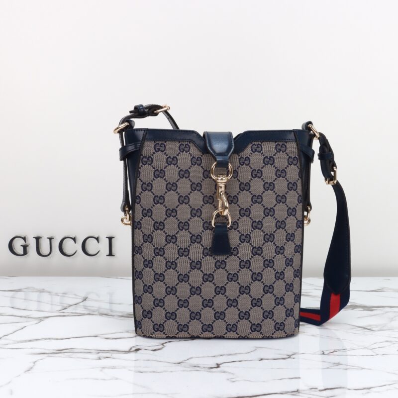 Replica Gucci   Medium Bucket Blue - Best Fake Designer Bags