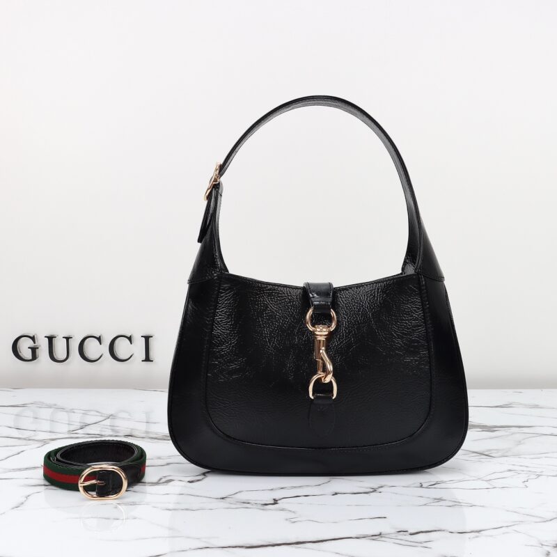 Replica Gucci G Jackie Small Patent Black - Best Fake Designer Bags