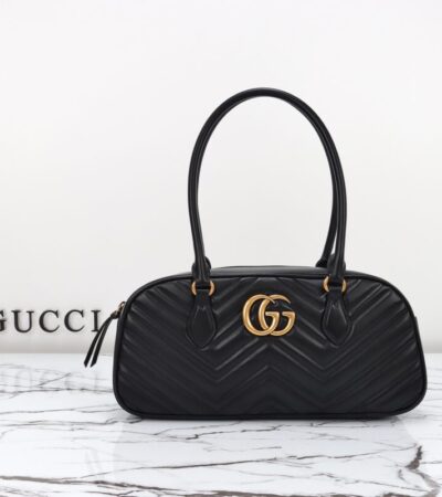 Replica Gucci Marmont Small Top Handle Black - Best Fake Designer Bags