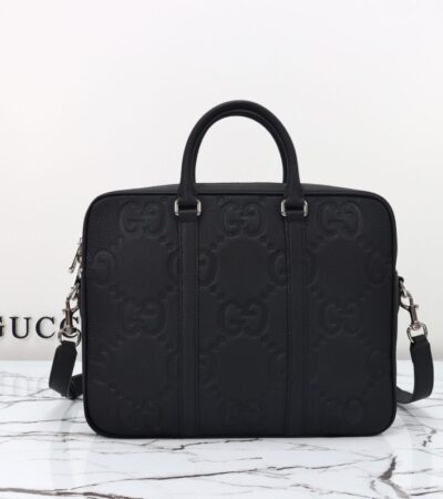 Replica Gucci  Briefcase GG Leather Black - Best Fake Designer Bags