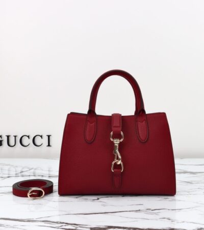 Replica Gucci Jackie Tote Hook Closure Red - Best Fake Designer Bags