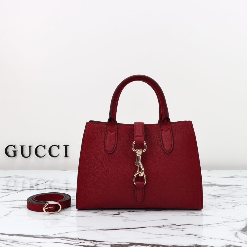 Replica Gucci Jackie Tote Hook Closure Red - Best Fake Designer Bags