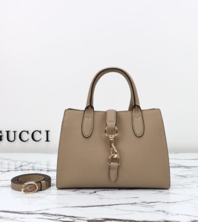 Replica Gucci Jackie Tote Hook Closure Beige - Best Fake Designer Bags