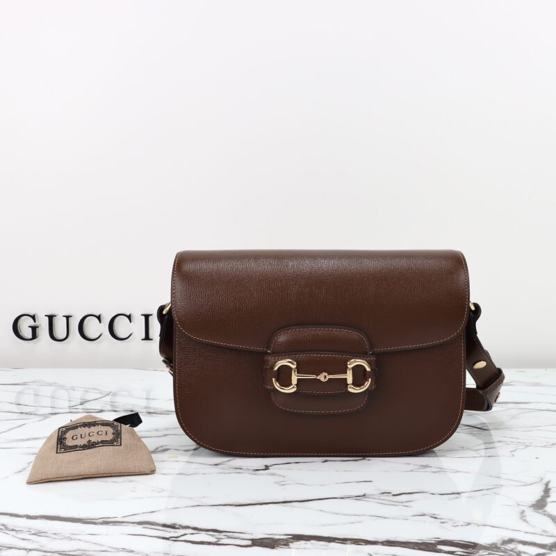 Replica Gucci  G 1955 Horsebit Brown - Best Fake Designer Bags