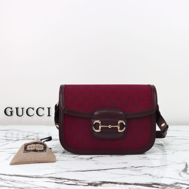 Replica Gucci G 1955 Horsebit Red Denim - Best Fake Designer Bags