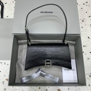 Replica Balenciaga Crush Small Black Silver - Best Fake Designer Bags