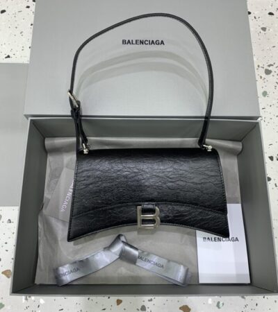Replica Balenciaga Crush Small Black Silver - Best Fake Designer Bags