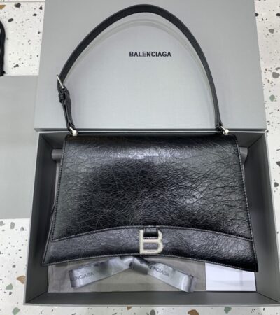 Replica Balenciaga Crush Large Black Silver - Best Fake Designer Bags