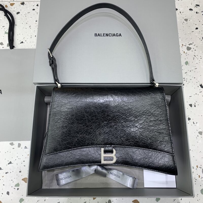 Replica Balenciaga Crush Large Black Silver - Best Fake Designer Bags