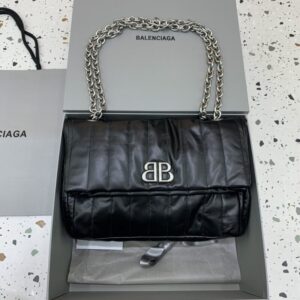 Replica Balenciaga Monaco Black Silver - Best Fake Designer Bags