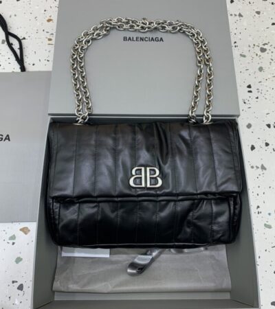 Replica Balenciaga Monaco Black Silver - Best Fake Designer Bags