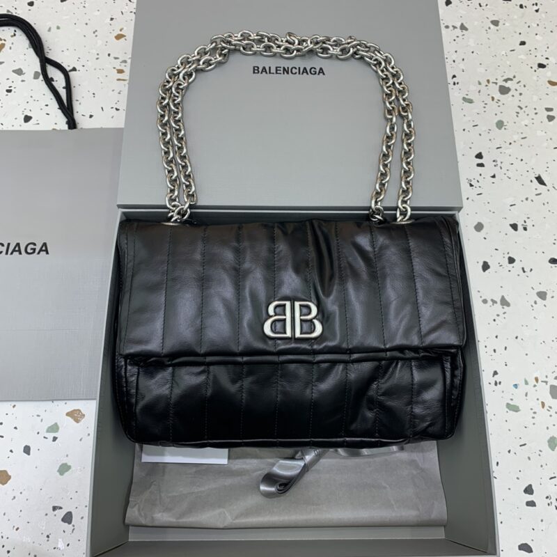 Replica Balenciaga Monaco Black Silver - Best Fake Designer Bags