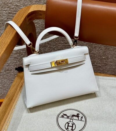 Replica Hermes Kelly Brown Epsom Blanc - Best Fake Designer Bags