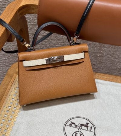 Replica Hermes Kelly Noir Blue  Epsom - Best Fake Designer Bags