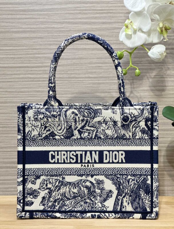 Replica Dior Tote Book Blue Tiger - Best Fake Designer Bags
