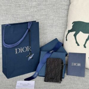 Replica Dior Zipper Card Holder Black - Best Fake Designer Bags