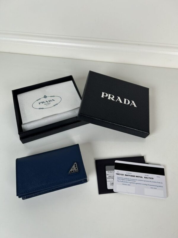 Replica Prada Saffiano Wallet Blue - Best Fake Designer Bags