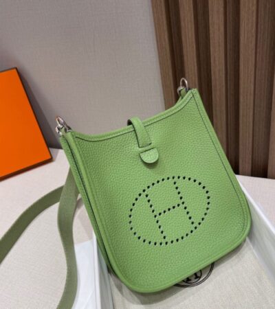 Replica Hermes Evelyne II TPM Light Green - Best Fake Designer Bags