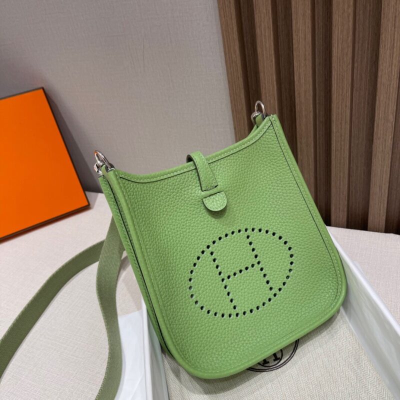 Replica Hermes Evelyne II TPM Light Green - Best Fake Designer Bags