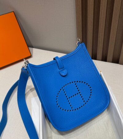 Replica Hermes Evelyne II TPM Deep Blue - Best Fake Designer Bags