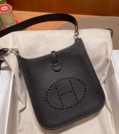 Replica Hermes Evelyne II TPM Black Strap - Best Fake Designer Bags