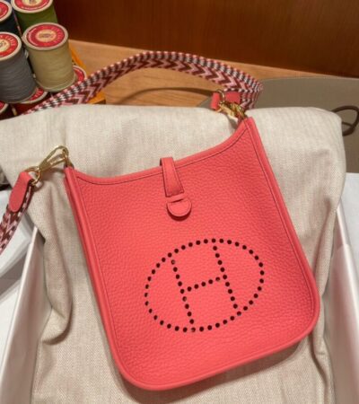 Replica Hermes Evelyne II TPM Red - Best Fake Designer Bags