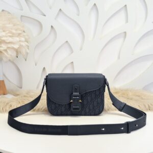 Replica Dior Saddle Messenger Bag Oblique Black - Best Fake Designer Bags