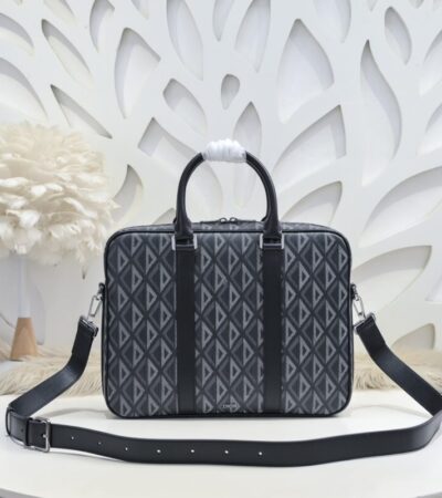 Replica Dior Zipped Briefcase Grey - Best Fake Designer Bags
