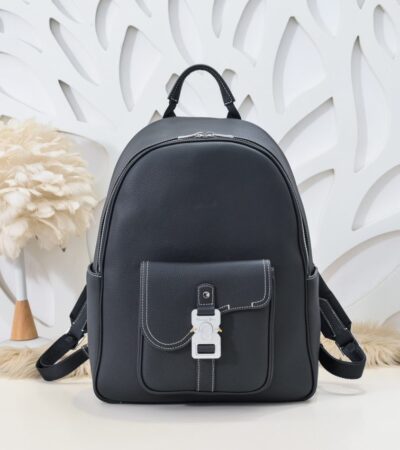 Replica Dior Saddle Zip Backpack Black Grained Calfskin - Best Fake Designer Bags