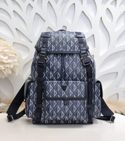 Replica DIOR Hit The Road Backpack Blue Diamond - Best Fake Designer Bags