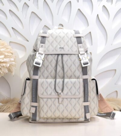 Replica DIOR Hit The Road Backpack White Diamond - Best Fake Designer Bags