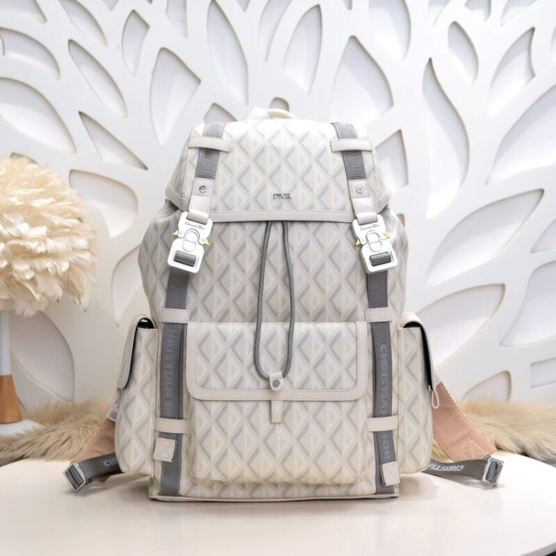 Replica DIOR Hit The Road Backpack White Diamond - Best Fake Designer Bags