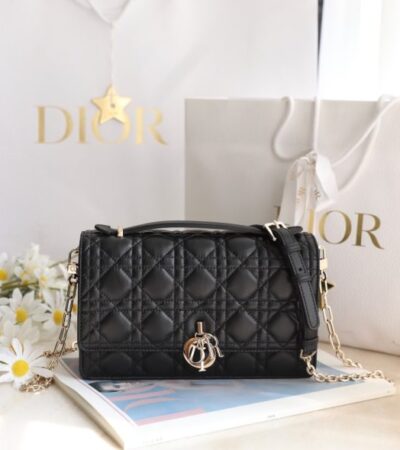 Replica My Dior Top Handle Bag Black - Best Fake Designer Bags