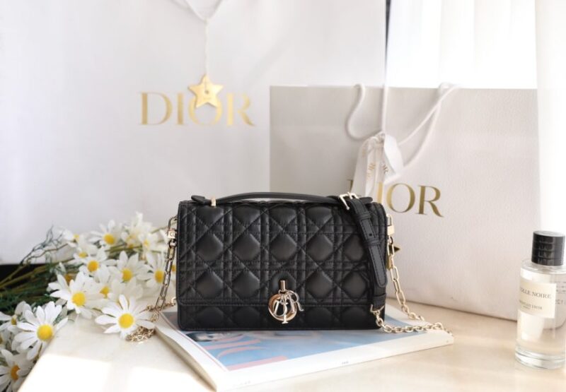 Replica My Dior Top Handle Bag Black - Best Fake Designer Bags