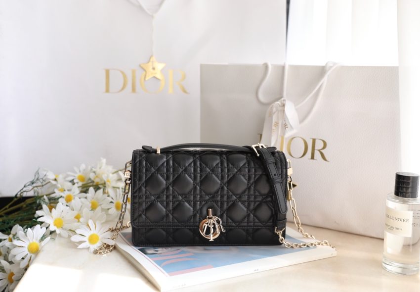 Replica My Dior Top Handle Bag Black - Best Fake Designer Bags