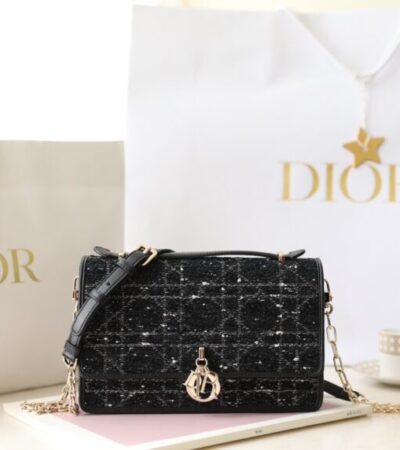 Replica My Dior Top Handle Bag Black Canvas - Best Fake Designer Bags