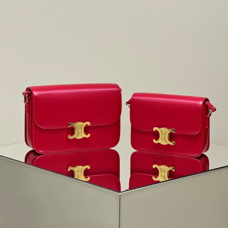 Replica Celine Triomphe Mini Red - Best Fake Designer Bags