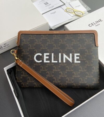 Replica Celine Triumphe Clutch Brown - Best Fake Designer Bags
