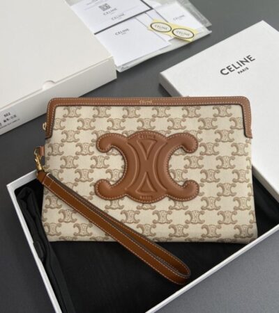 Replica Celine Triumphe Clutch White - Best Fake Designer Bags